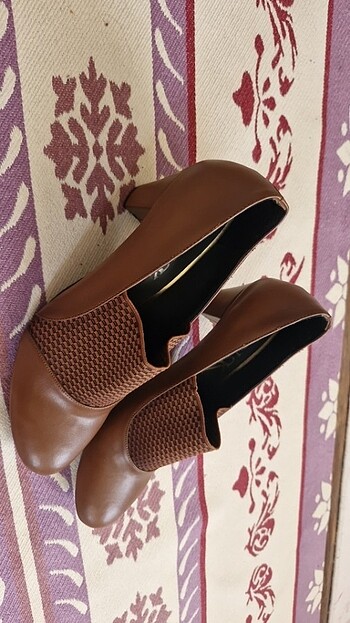 40 Beden Kadın kahverengi topuklu ayakkabı 