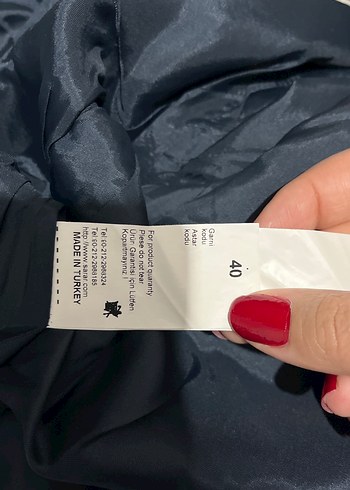 Düğmeli Mavi Kadın Kot Blazer Ceket - Görsel 4