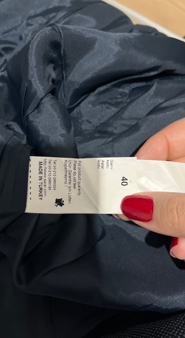 Düğmeli Mavi Kadın Kot Blazer Ceket - Görsel 4