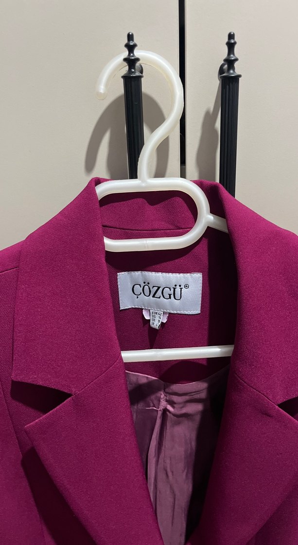 Mor Düğmeli Kadın Blazer Ceket - Görsel 2