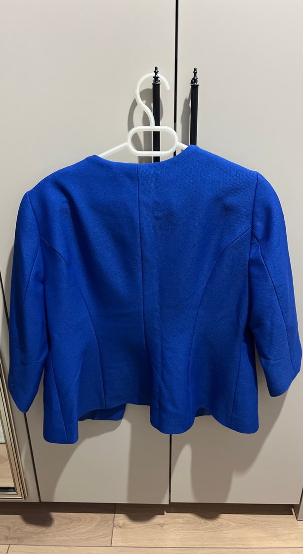 Mavi Mini Kadın Blazer Ceket - Görsel 3