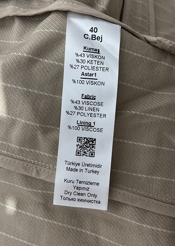 Bej Düğmeli Kadın Blazer Ceket - Görsel 4