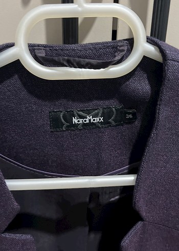 Mor Kadın Ofis Blazeri, Düğmeli, Uzun Kollu - Görsel 2