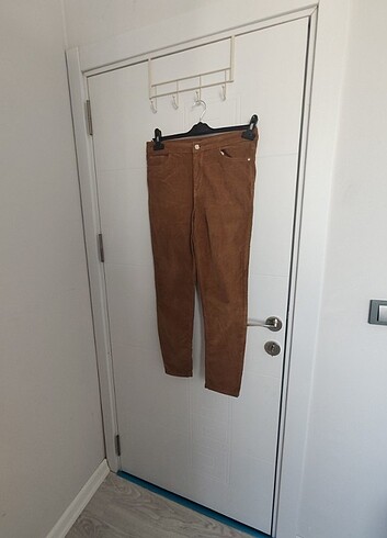 Defacto skinny normal bel kadife kumaş pantolon 