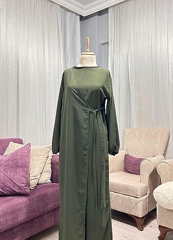 Medine ipeği yandan bağlamalı ferace