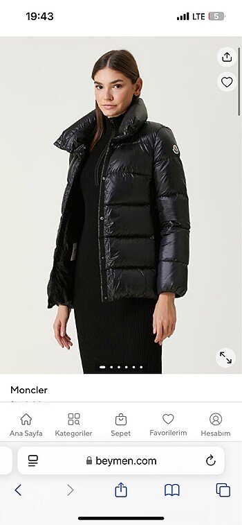 Moncler Moncler siyah bayan mont