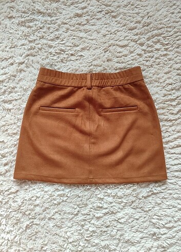 Bershka Bershka Nubuk Taba Mini Etek