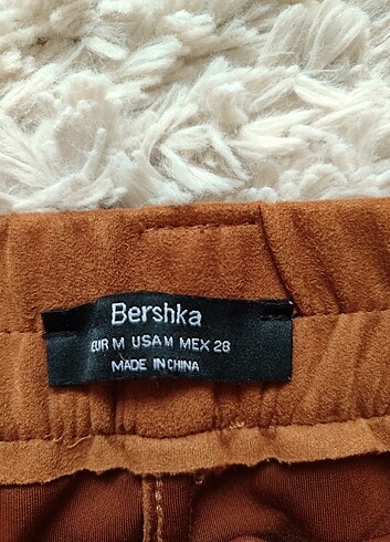m Beden Bershka Nubuk Taba Mini Etek