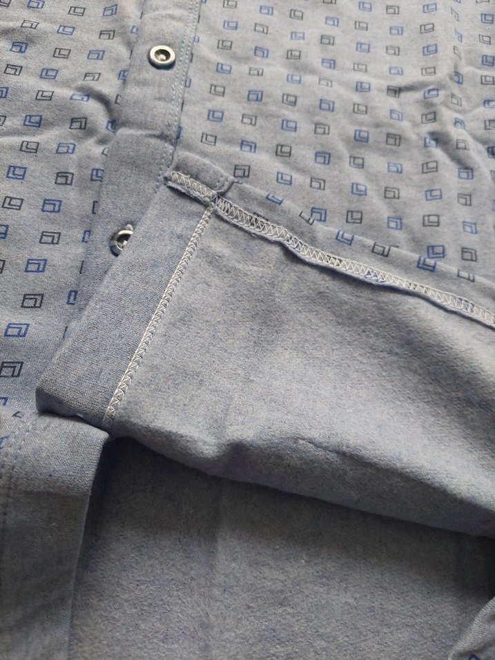 Pamuklu erkek pijama takımı mavi sıfır - Görsel 2