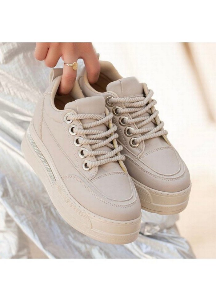 Lulu Siyah Cilt Bağcıklı Spor Ayakkabı - Görsel 2