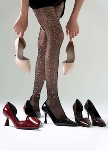 Kadın Acı Kahve Rugan Topuklu Ayakkabı TR08MS45M - Görsel 7