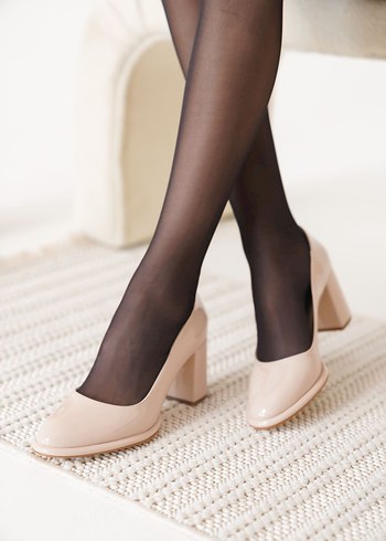 Bej Rugan Kadın Topuklu Ayakkabı TR18MS11C - Görsel 5