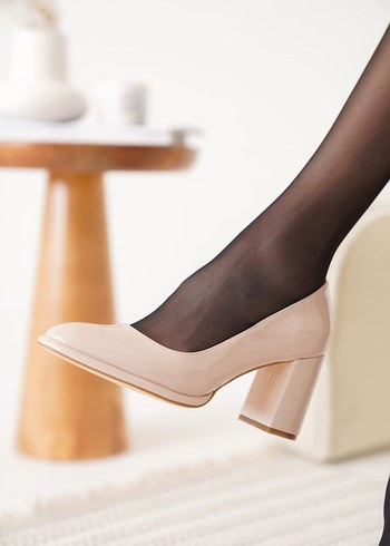 Bej Rugan Kadın Topuklu Ayakkabı TR18MS11C - Görsel 3