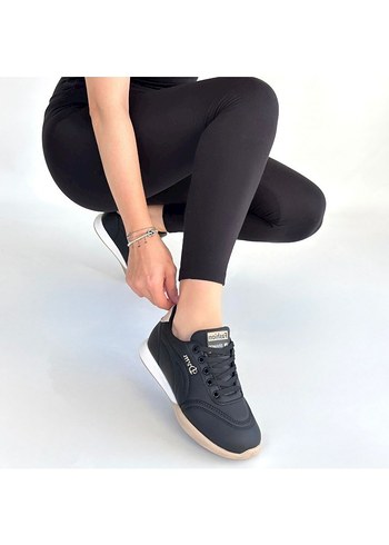 Tawen Siyah Cilt Bağcıklı Spor Ayakkabı - Görsel 4