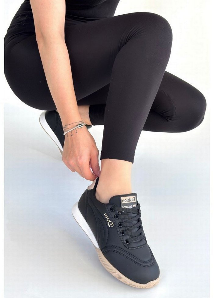 Tawen Siyah Cilt Bağcıklı Spor Ayakkabı - Görsel 3