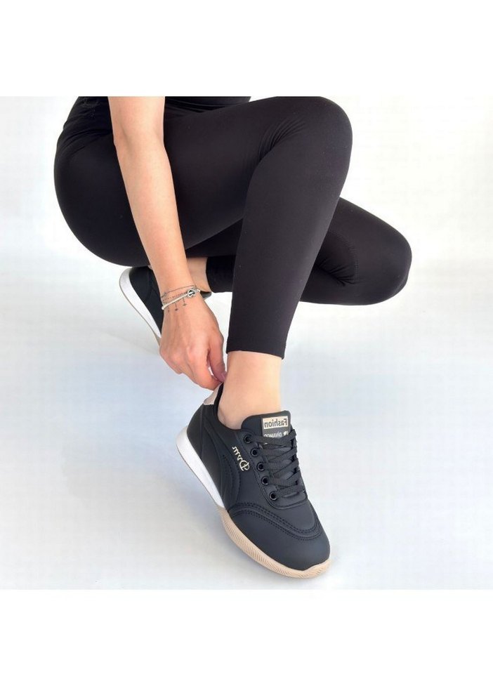 Tawen Siyah Cilt Bağcıklı Spor Ayakkabı - Görsel 4