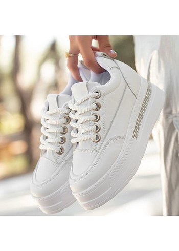 Lulu Siyah Cilt  Bağcıklı Spor Ayakkabı - Görsel 2