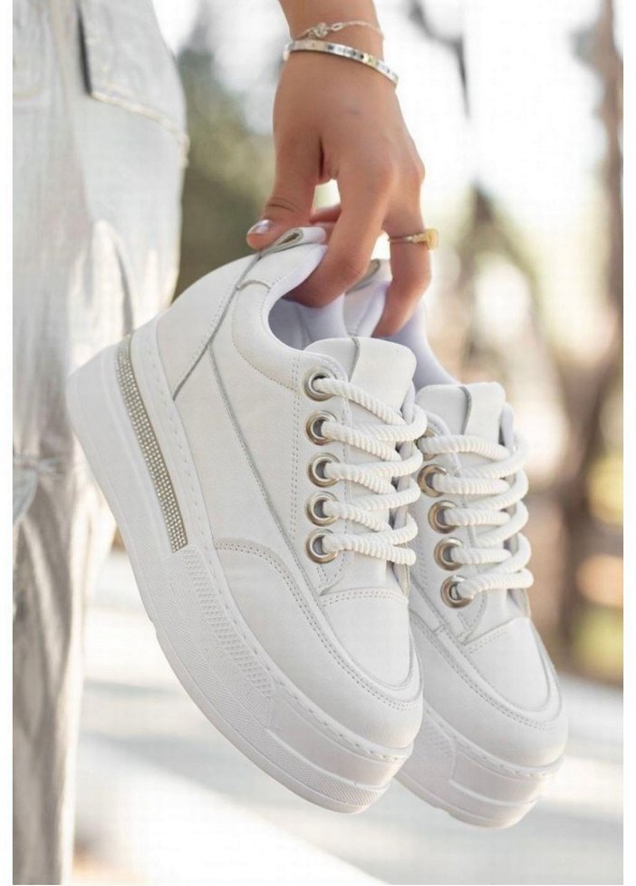 Lulu Siyah Cilt  Bağcıklı Spor Ayakkabı - Görsel 3