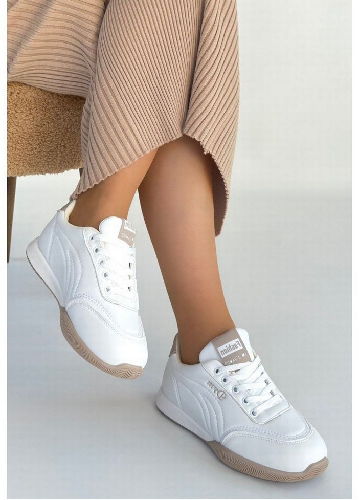 Tawen beyaz Cilt Bağcıklı Spor Ayakkabı - Görsel 3