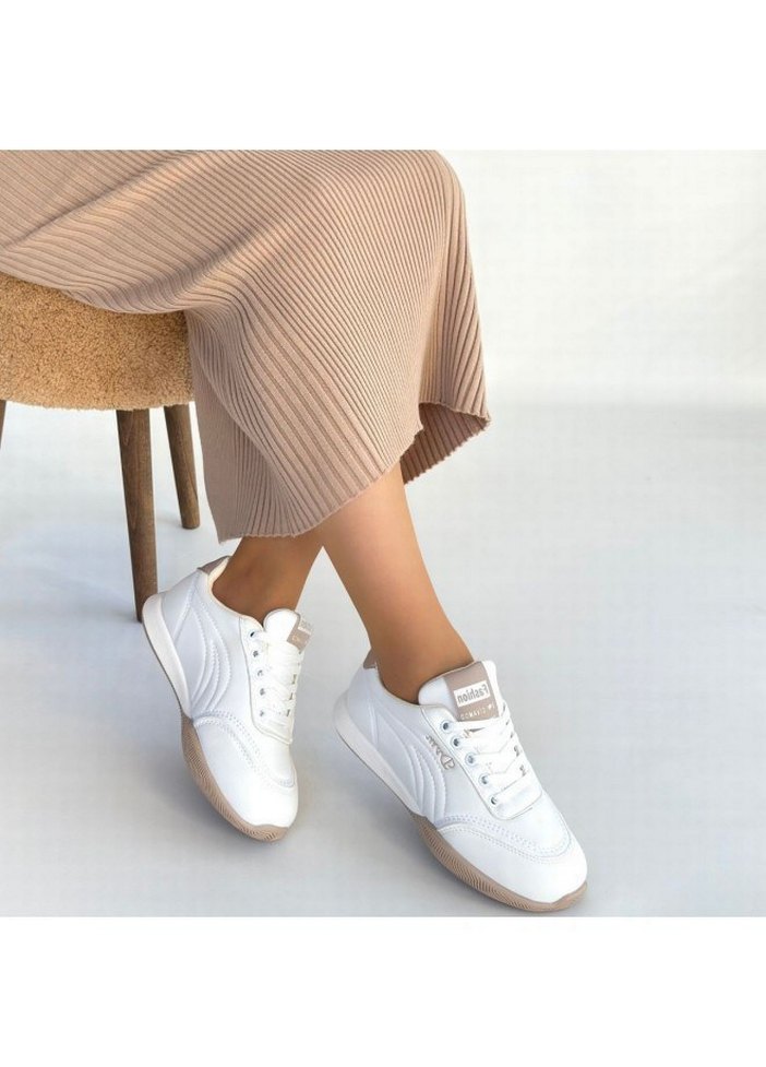 Tawen beyaz Cilt Bağcıklı Spor Ayakkabı - Görsel 4