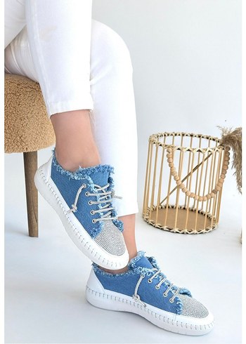 Enber Mavi Kot Bağcıklı Spor Ayakkabı - Görsel 2