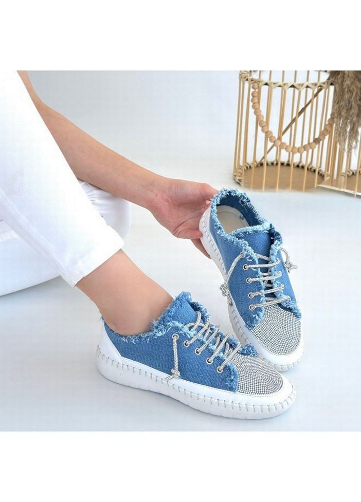 Enber Mavi Kot Bağcıklı Spor Ayakkabı - Görsel 4