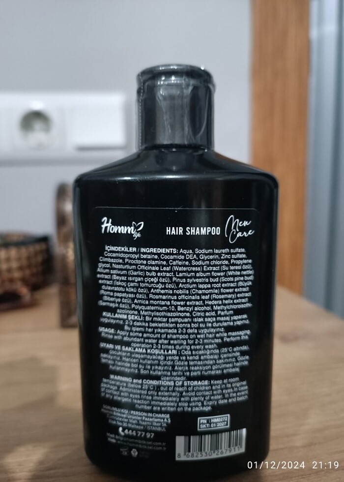 Homm Bitkisel Saç Şampuanı 250ml - Görsel 2