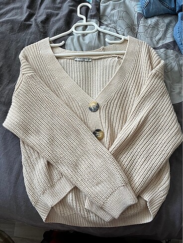 Bej cardigan/ triko hırka