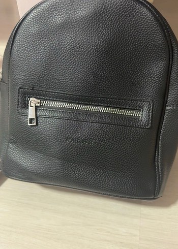  Beden siyah Renk Siyah Deri Kadın Sırt Çantası Fermuarlı