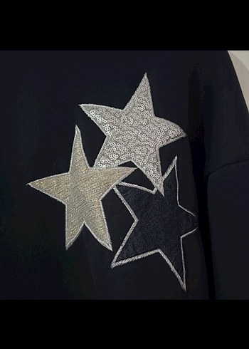 Diğer Kapüşonlu Yıldız Baskılı sweatshirt