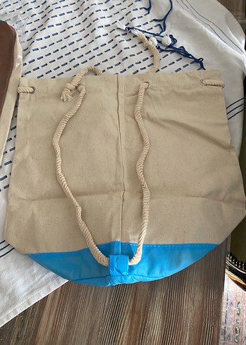 Bohem Mavi Baskılı Yazlık Plaj Çantası - Görsel 3