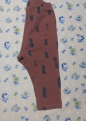 Kız Çocuk Kahverengi Elastik Bel Tayt - Görsel 2
