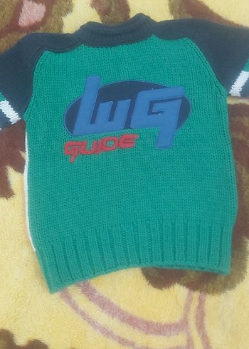 Erkek Çocuk Yeşil Triko Hırka 1976 Baskılı - Görsel 4