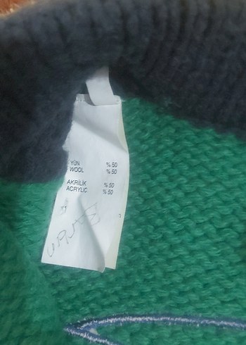 Erkek Çocuk Yeşil Triko Hırka 1976 Baskılı - Görsel 3