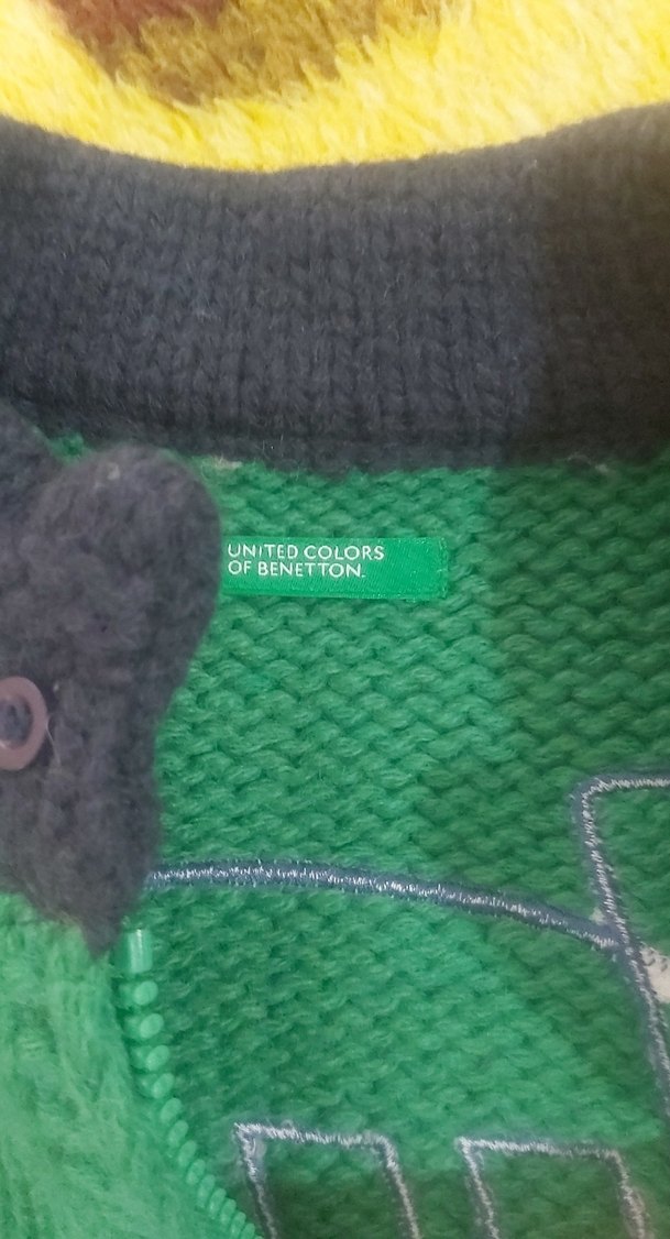 Erkek Çocuk Yeşil Triko Hırka 1976 Baskılı - Görsel 2