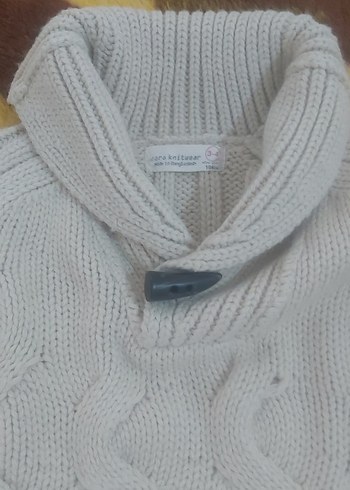 Beyaz Erkek Çocuk Balıkçı Yaka Örgü Kazak - Görsel 3