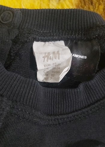 Siyah Ramones Baskılı Erkek Sweatshirt - Görsel 3