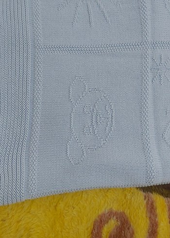 Nakışlı Açık Mavi Bebek Battaniyesi - Görsel 2