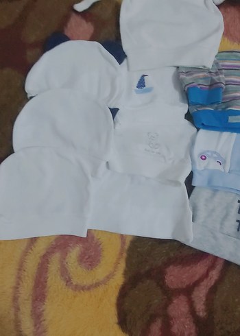 Bebek Erkek Beyaz Pamuklu Örgü Takım - Görsel 2