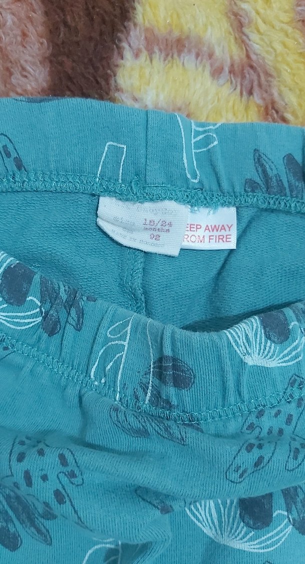 Kız Çocuk Mavi Desenli Tayt - Görsel 2