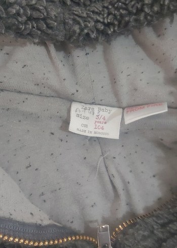 Kapüşonlu Gri Kürklü Kız Çocuk Ceketi - Görsel 2