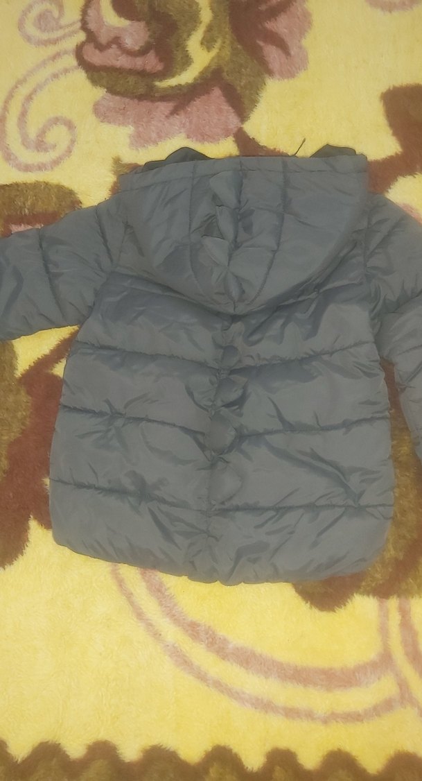 Kapüşonlu Gri Erkek Çocuk Mont - Görsel 3