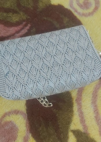 Gri Örgü Kadın Çanta - Görsel 2