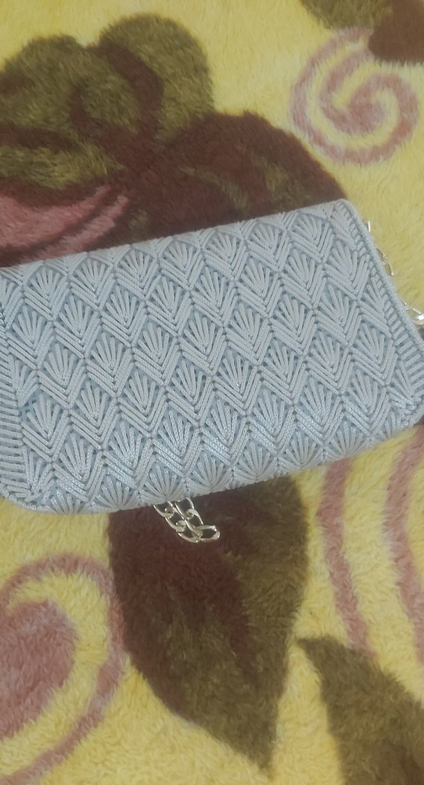 Gri Örgü Kadın Çanta - Görsel 2