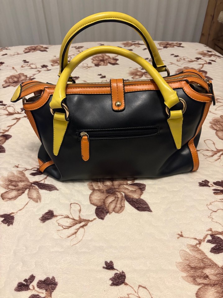 Kadın Çok Renkli Deri Omuz Çantası - Görsel 3