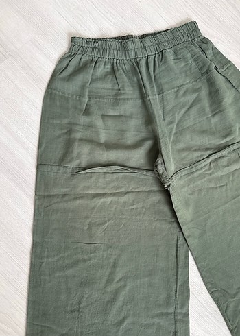 Geniş Kesim Keten Kadın Pantolon - Görsel 2