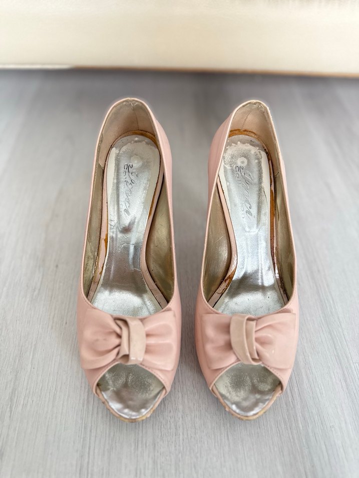 Pembe Fiyonklu Topuklu Ayakkabı - Görsel 3