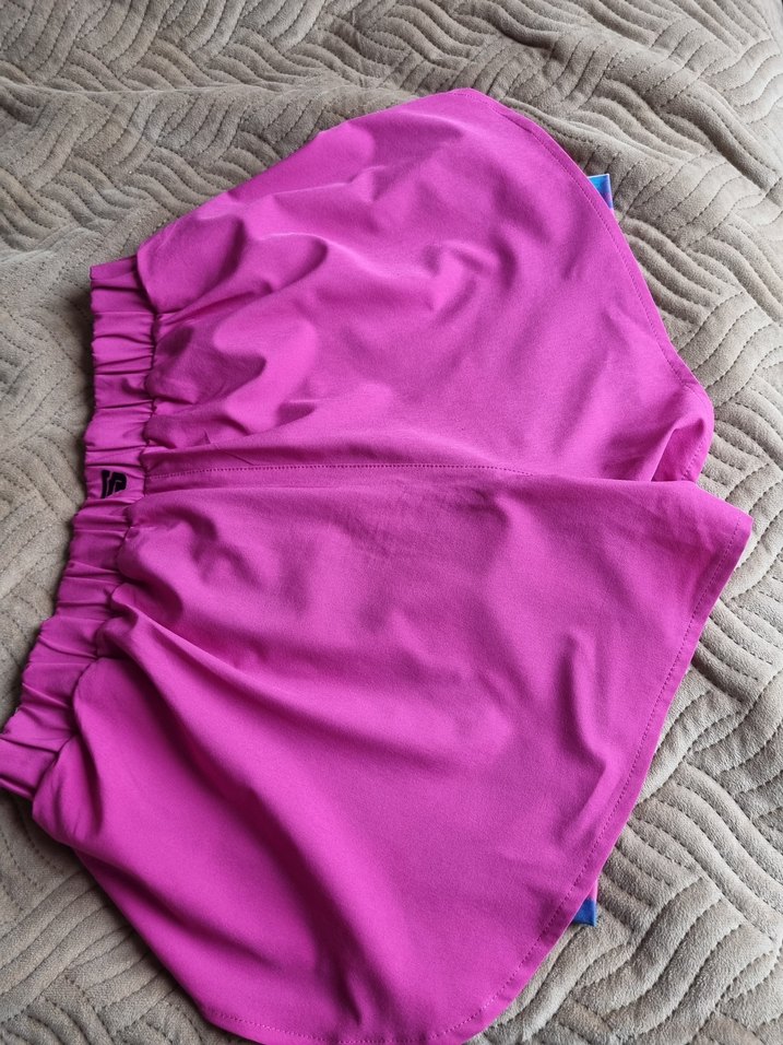 Pembe Drapeli Rahat Kadın Deniz Şortu - Görsel 4