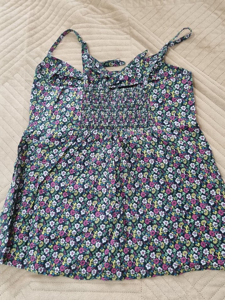 Çiçek Desenli Askılı bluz - Görsel 3