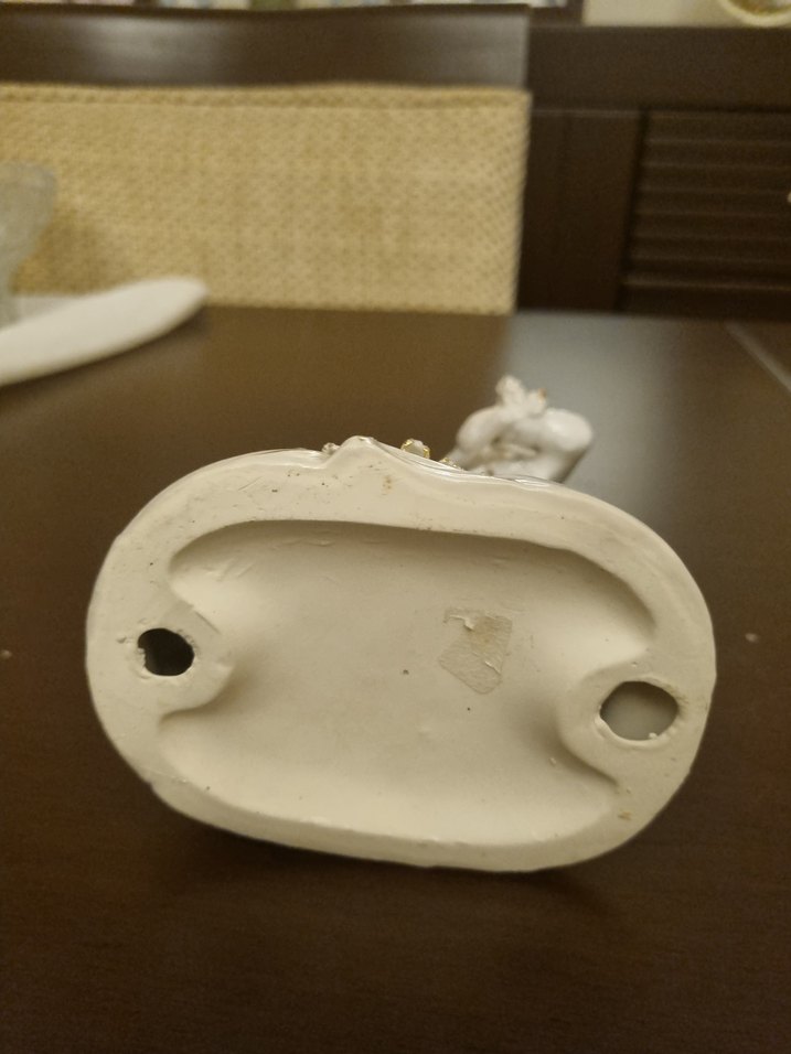 Beyaz Parlak Seramik Figüri Antika - Görsel 2